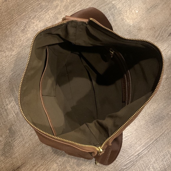 KIKO genuine Pebble brown Leather shoulder crossbody bag adjustable strap - Picture 11 of 16